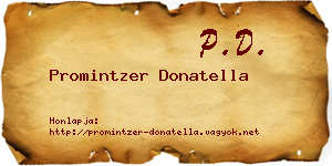 Promintzer Donatella névjegykártya